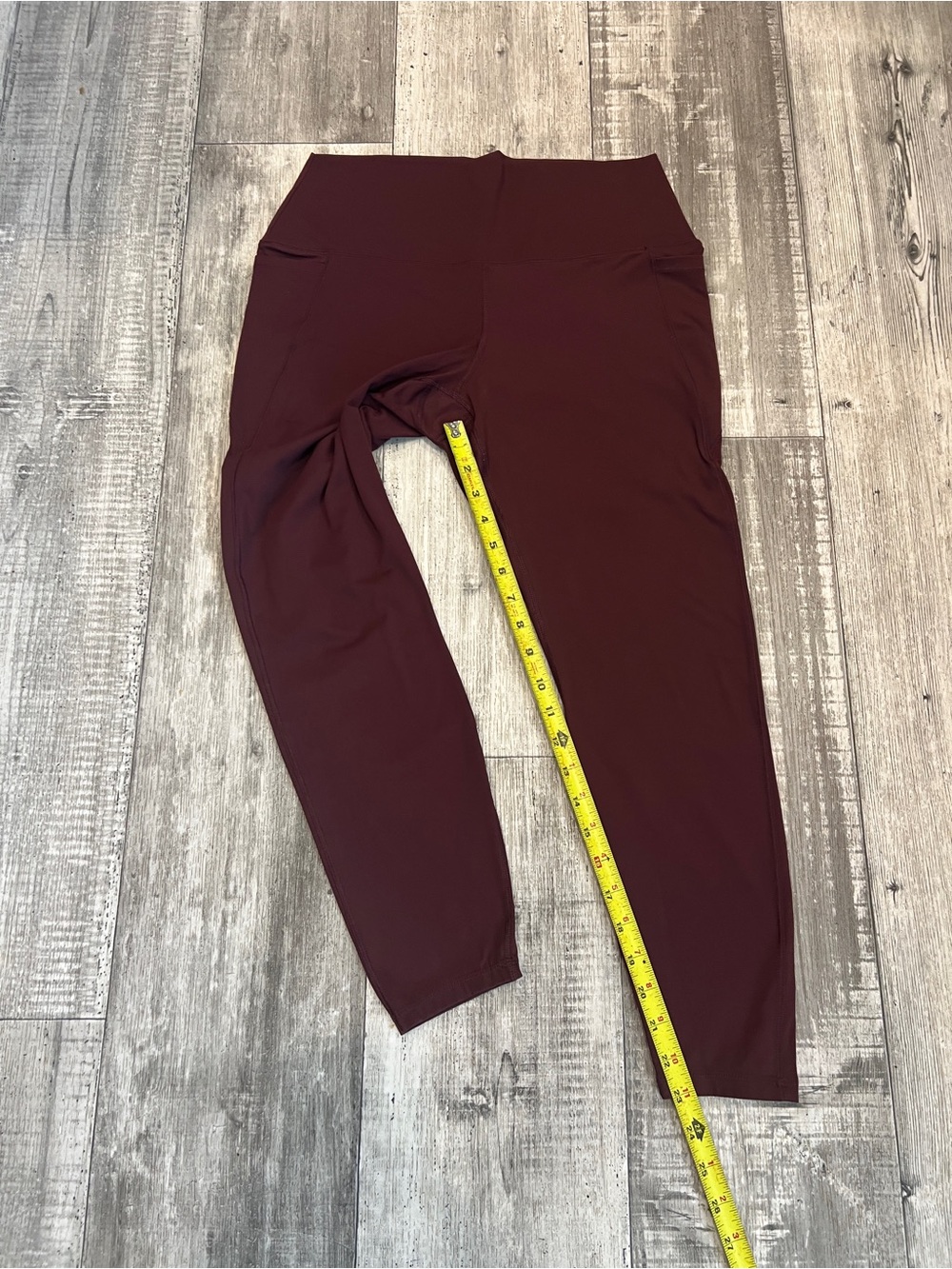 Women's Spyder High-Waist  Active Athletic Leggings - Size Large-Deep Burgundy - Picture 3 of 5